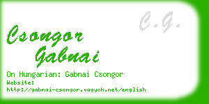 csongor gabnai business card